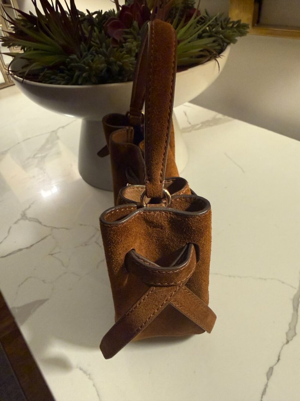 Mini Romy Suede Bucket Bag - Picture 5 of 7